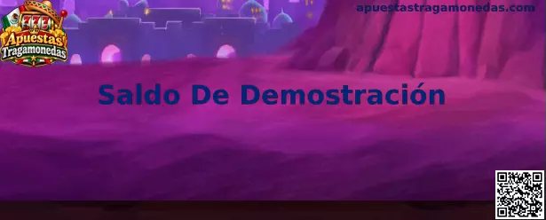 Saldo de demostración mostrado en una interfaz de tragamonedas ficticia