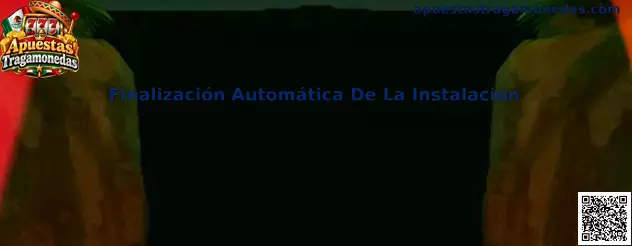 Referencia visual de la finalización automática de la instalación de una aplicación de tragamonedas
