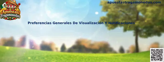 Preferencias Generales De Visualización Y Notificaciones en Apuestas Tragamonedas