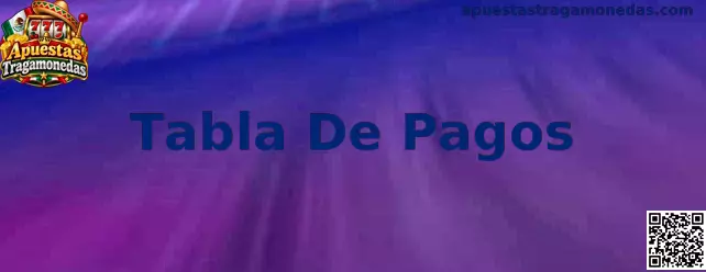 Ejemplo informativo de una tabla de pagos de apuestas tragamonedas