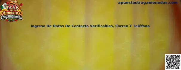 Ingreso De Datos De Contacto Verificables, Correo Y Teléfono en Apuestas Tragamonedas